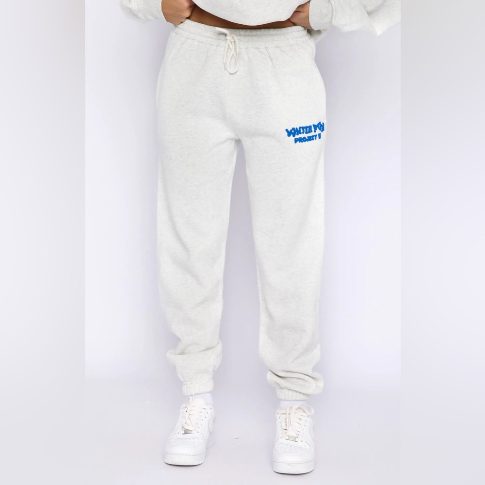 Mineral Grey Sweatpants White Fox